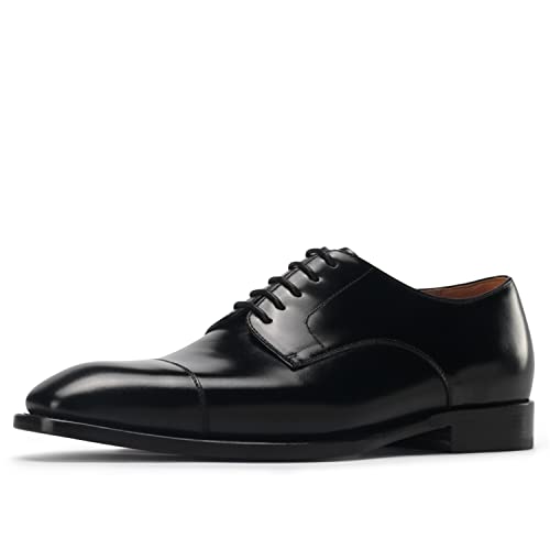 Men’s Dress Shoes Derby Cap Toe Calf Leather for Versatile,Casual,Formal,Wedding