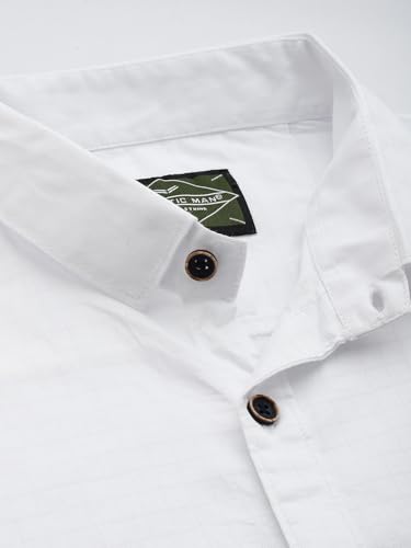 Image of Majestic Man Comfort Slim Fit Solid Pure Cotton Casual Shirt