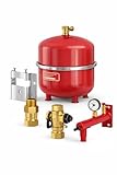 Flamco Flexcon Premium Ausdehnungsgefäß 12L 0,5/6 bar, MB 2 Aufhängezarge, Schnellkupplung 3/4, Kesselgruppe Plus 3/4 MAG Wandbefestigung für Ausdehnungsgefäß,