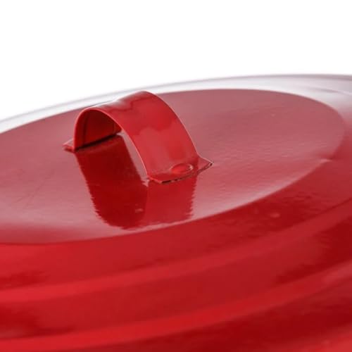 Lixeira Estilo Vintage Retrô Para Banheiro Cozinha Com Pedal Basculante 05 Litros Cor Vermelha