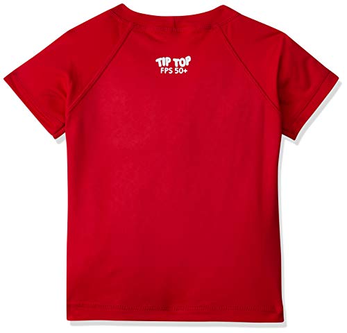 Camiseta Manga Curta Praia, TipTop, Criança Unissex, Vermelho, 3T