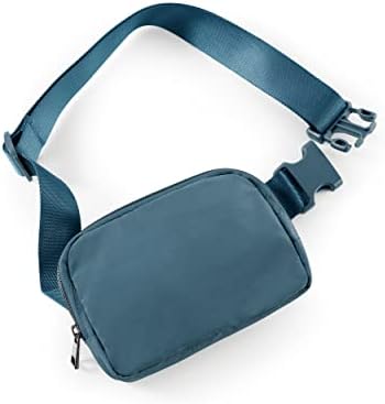 ODODOS Mini Belt Bag for Women and Men with Adjustable Strap Small Waist Pouch for Workout Travel Running Hiking, Blue