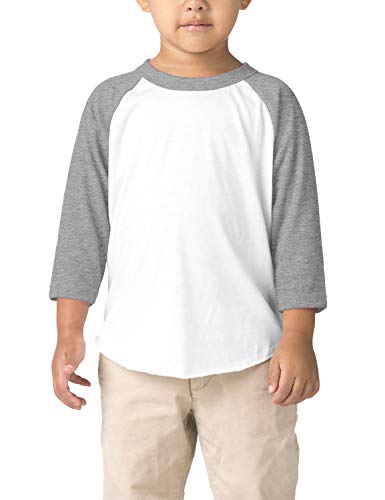 Image of Hat and Beyond Kids Raglan Jersey Child Toddler Youth Uniforms 3 /4 Sleeves T Shirts