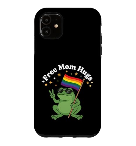Free Mom Hugs LGBTQIA+ Ally Pride Month�B �X�}�z�P�[�X iPhone 11 �p