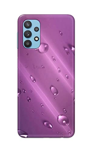 Image of PRINTFIDAA Water Bubbles in Lilac Background Printed Designer Hard Back Case Cover for Samsung Galaxy A32 -(SS) MVN1005