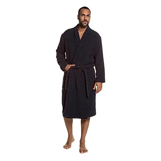 JP 1880 Homme Grandes Tailles Peignoir éponge col châle Tissu en Coton Bleu Marine 6XL 702388 76-6XL