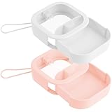 Zerodeko Caja Organizadora Forma Cuadrada 2piezas de Abs Tpe para Almacenar Accesorios para Bandas Elásticas y de Cabello en Mostradores y Armarios