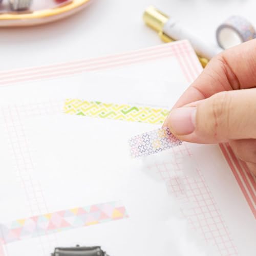 Cintas washi para manualidades diy decorativas y cintas adhesivas reutilizables 6