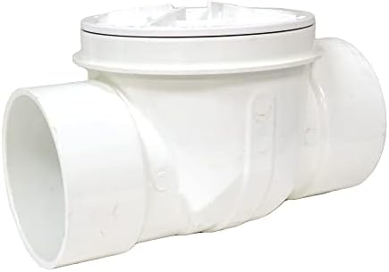 Jones Stephens B04600 6" PVC Backwater Valve - White