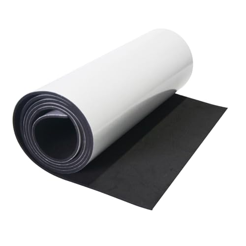 MXCELL Foam Sheets with Adhesive Backing, 11.81 in x 59 in x 1/16 in Black Closed Cell Neoprene Cushion Mat EVA Foam Insulation Padding Soundproof Sheet Rolls for Crafts DIY Projects, Easy to Cut