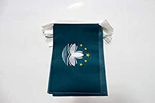Image of AZ FLAG Macau 6 meters BUNTING Flag 20 flags 9'' x 6'' - Macanese STRING flags 15 x 21 cm