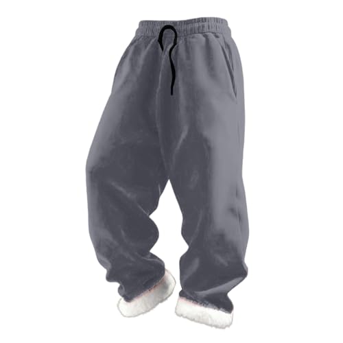 Pantalón Jogging Baggy Garcon Bolsillos laterales Pantalones con cordón de ajuste cómodo Jogging Baggy Garcon Sport Sweatpants Cintura elástica ancha Niño de holgada para niños, Gris oscuro 1, 11-12