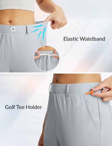 Image of baleaf Women's Golf Pants with Pockets for Work Travel Fit | 25 inch, Stretch, Wrinkle-Resistant, Comfort Fabric, Lightweight, Petite, Ankle, Slacks for Women, Casual, Commute