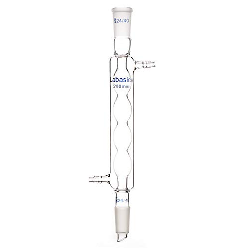 Labasics Borosilicate Glass Allihn Condenser With 24/40 Joint 200Mm Jacket Length Lab Glass Condenser #TOP5