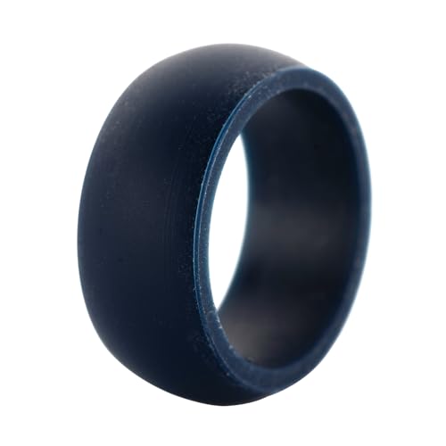 2Pack Customize Wedding Band Promise Egagement Rings For Him Her Couple Silicone Rings 8mm Black&Black Dome Comfort Fit Silica Gel Rings,Wedding Gifts For Husband3