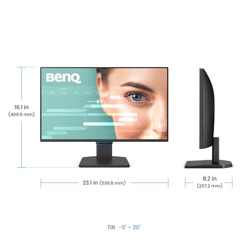 Image of BenQ GW2490C 23.8 inch 1080p FHD 144Hz IPS Eye-Care Home Office Monitor, USB-C, 1080x1920, Visual Optimizer, Flicker-Free, Low Blue Light, Ultra Slim Bezel, TUV-Certified, Eye-CareU