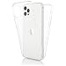 Produktbild Kaliroo Handyhülle 360 Grad kompatibel mit iPhone 12 PRO MAX Hülle, Full-Body Schutzhülle Hardcase hinten & Displayschutz vorne mit Silikon Bumper, Slim Full-Cover Case Komplett-Schutz - Transparent