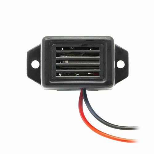 A89 Bolwins alarm świetlny do samochodu, 12 V, z sygnałem dźwiękowym – uniwersalny alarm dźwiękowy z kablem przyłączeniowym 10 cm, do samochodów osobowych, ciężarowych, traktorów, przyczep