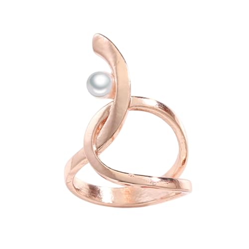 Image of Abstract Snake Silk Scarf Ring Brooch for Women Crescent Moon Ball Shawl Scarves Buckle Wrap Clasp Clip Rings Brooches Fashion Dress Accessories Jewelry