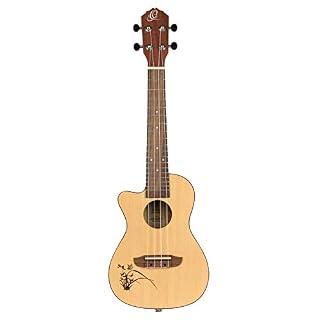 Ortega Guitars Ukulélé Concert électro-acoustique – gaucher – Série Bonfire – table épicéa avec motif gravé au laser… - Les Beatles, Paul McCartney, John Lennon, RIngo Starr, George Harrison Ortega Guitars Ukulélé Concert électro-acoustique - gaucher - Série Bonfire - table épicéa avec motif gravé au laser… – Image 2