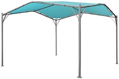 Christopher Knight Home Gladys Outdoor 11.5' x 11.5' Modern Gazebo Canopy, Teal and Silver