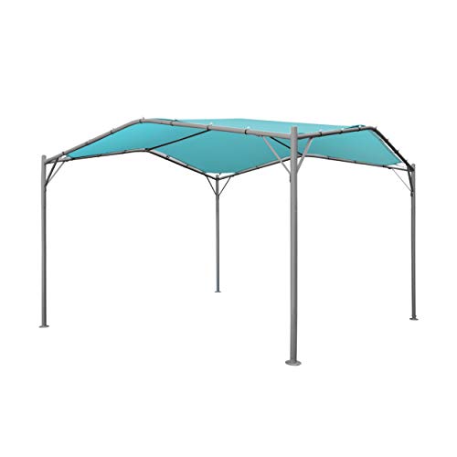 Christopher Knight Home Gladys Outdoor 11.5' X 11.5' Modern Gazebo Canopy, Teal And Silver #TOP3