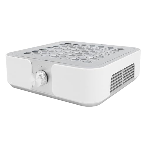 Manicure Vacuum Cleaner, 60W High Power ABS Nail Dust Suction with Reusable Filter for Home Nail Salon, 4500RPM Brushless Motor Nail Dust Collector with Heat Dissipation Holes