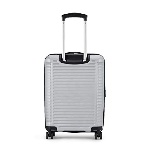 Image of Tommy Hilfiger Hummer Hardsided Cabin Luggage Trolley Bag for Travel - 56.5cms, Grey Small 8 Wheel Unisex Bag