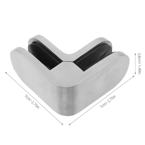 Soporte de acero inoxidable angular de 90 grados con acabado pulido Zerodeko 3