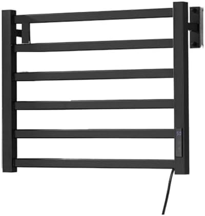 1/2 Layers Electric Towel Rack Constant Temperature Toilet Quick-Dry Device Heating Towel Radiator Bathroom Accessories (1 Layer Black Left)