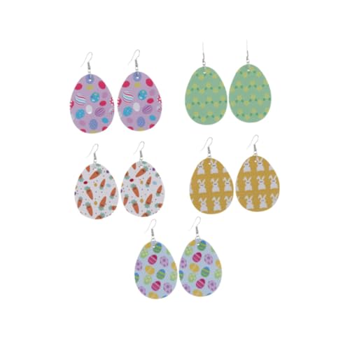 Bijoux pour femmes HJZZQH : offrez un coffret de 10 boucles d'oreille en cuir imprimé mignon