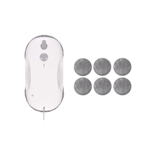 TRDEWR Limpiador De Ventanas Robótico Inteligente Eléctrico CW1 For El Hogar con Pulverizador, Limpieza Al Vacío Automática, Succión Ciclónica Rápida Y Segura 3000Pa Limpieza Profunda(CW1-01)