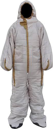 YUK（ユック）】 動ける寝袋 Mサイズ ベージュ 着たまま動きまわること