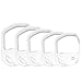 eroute66 5Pcs/Set Beard Shaper Goatee Mustache Grooming Tool Face Hair Styling Template - Transparent