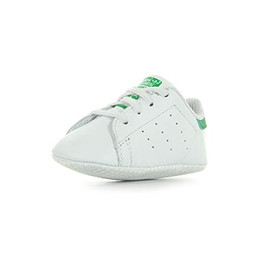 adidas Originals Stan Smith Crib B24101, Unisex Baby Lauflernschuhe Sneaker, Weiß (Ftwr White/Ftwr White/Green), EU 21
