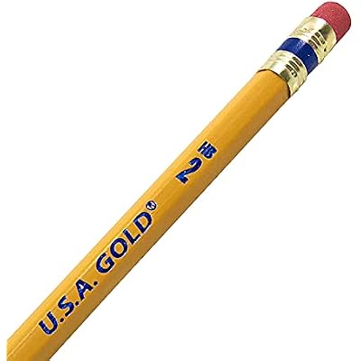 Cra-Z-Art U.S.A. Gold Pre-sharpened American Wood Cased #2 HB Yellow Pencils, 60 Pack