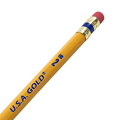 Cra-Z-Art U.s.a. Gold Pre-Sharpened American Wood Cased #2 Hb Yellow Pencils, 60 Pack #TOP5