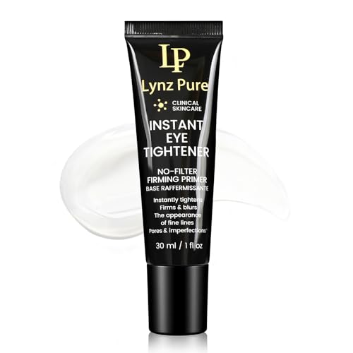 Lynz Pure Eye Tightener, Women Makeup Primer, Temporary Instant Eye Tightener, No Filter Primer Smoothes Liners and Pores 30ml Eye Primer