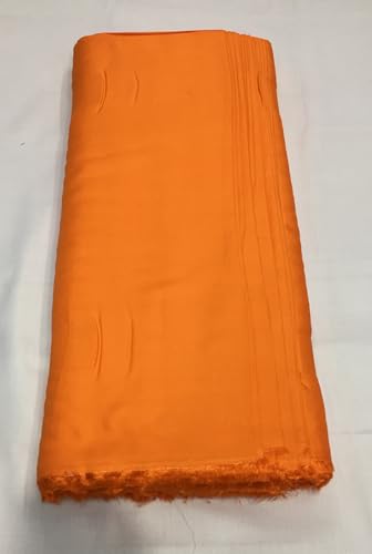 Image of BKRKJ Women's Rayon Cotton Unstitched Fabric by Meter for Sewing Suit Salwar Chudidar Patiyala Kurti Shirt Kameez Blouse Kurta Pyjama (Orange, 1.5 Meter)