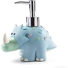 Cute Animal Cartoon Resin SPA Collection Bath Accessory Set, Soap Dispenser Pump, Toothbrush Holder, Tumbler Tooth Brushes Cup, Soap Dish Dinosaur Soap Dispenser