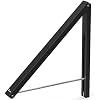 Laundry Room Clothes Rack - Wall Mounted Retractable Folding Clothes Hanger Drying Rack for Laundry Room Closet Storage Organization, Aluminum, Easy Installation (Black)