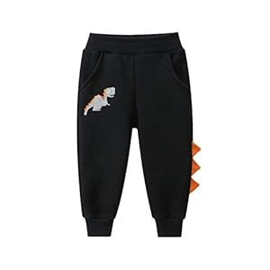 beetleNew 1-2 Pack Kids Broek Leuke dinosaurus Grafische Elastische Taille Lange Broek Baby Jongens Meisjes Casual Vliegtuig Patroon Print Sport Jogging Sportkleding Trainingspak Bottoms Joggingbroek voor 1-9 jaar