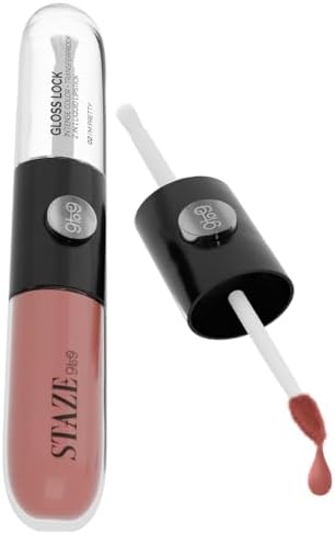 Staze Gloss Lock 2-in-1 Liquid Lipstick | Matte Lipstick + High-Shine Transferproof Gloss | 12H Long-lasting | Intense Pigment | Lightweight & Waterproof | 02 I'm Pretty | 7g