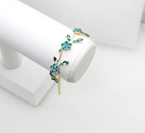 Image of Faship Gorgeous Rhinestone Crystal Floral Necklace Earrings Set