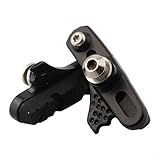 Carbon Fiber Rim Brake Block Replaceable C-Clamp Brake Pads for Bicycle, Wear-Resistant and Heat-Dissipating, Silent Carbon Rim Brake Pair, Black(Black)