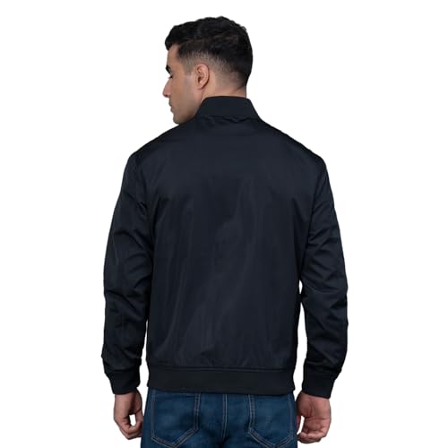 Image of Red Tape Men Polyester Baseball Collar Standard Length Jacket | Stylish, Cozy And Comfortable