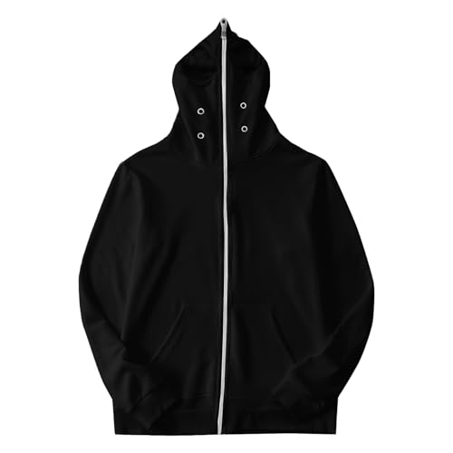 Mens Jacket Cotton Full Zip Up Novetly Fashion Hooded Jackets with Pocket - image 3