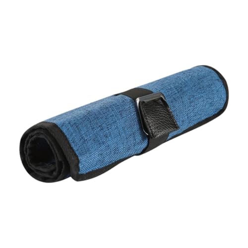 Generic Neceser Compacto, Artículos Esenciales de Viaje, Resistente Al Agua, Organizador de Baño de Cuero PU, Adecuado para Hombres, Vacaciones, Viajes de Neg, Azul, Universal