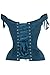 Daisy Corsets Womens Blue Suede Steel Boned Corset Top & Plus Size Western Fashion Apparel