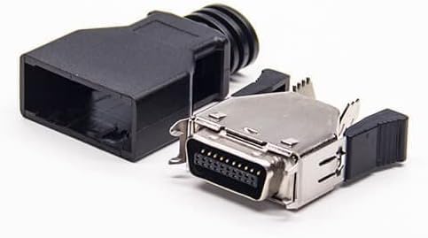 SCSI 20Pin Connector Male 180 Degree Black Push Button Solder Type